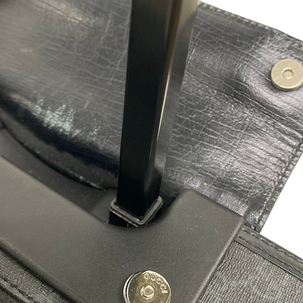 Gucci GG Supreme Suitcase 170668 Black Dark Gray PVC Leather - Picture 11 of 15